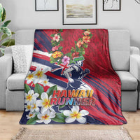 Hawaii Runner-Kakau Art with Lei and Plumeria Blanket LT03 - Polynesian Pride