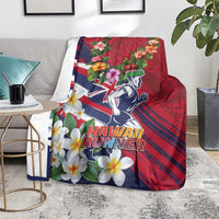 Hawaii Runner-Kakau Art with Lei and Plumeria Blanket LT03 - Polynesian Pride