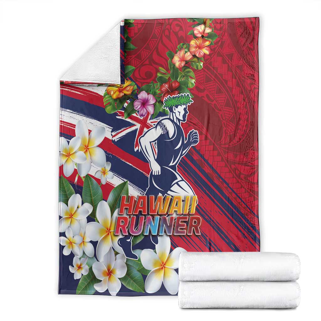 Hawaii Runner-Kakau Art with Lei and Plumeria Blanket LT03 - Polynesian Pride