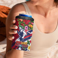 Hawaii Runner-Kakau Art with Lei and Plumeria 4 in 1 Can Cooler Tumbler