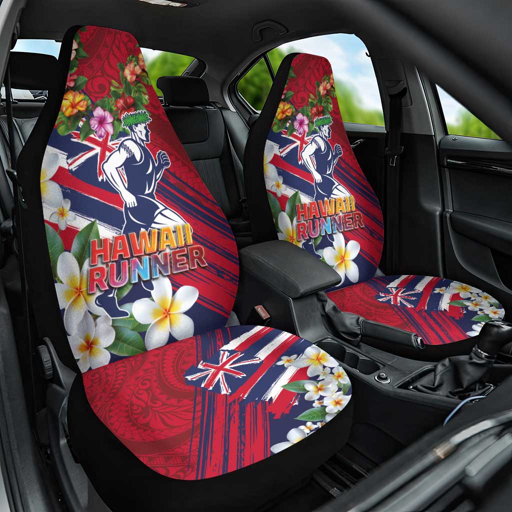 Hawaii Runner-Kakau Art with Lei and Plumeria Car Seat Cover