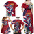 Hawaii Runner-Kakau Art with Lei and Plumeria Family Matching Off Shoulder Maxi Dress and Hawaiian Shirt