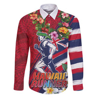 Hawaii Runner-Kakau Art with Lei and Plumeria Family Matching Puletasi and Hawaiian Shirt