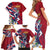 Hawaii Runner-Kakau Art with Lei and Plumeria Family Matching Short Sleeve Bodycon Dress and Hawaiian Shirt