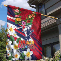 Hawaii Runner-Kakau Art with Lei and Plumeria Garden Flag LT03 - Polynesian Pride