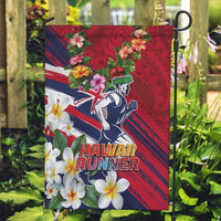 Hawaii Runner-Kakau Art with Lei and Plumeria Garden Flag LT03 Garden Flag Red-Blue - Polynesian Pride