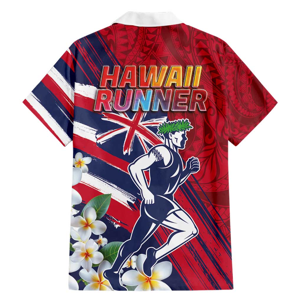 Hawaii Runner-Kakau Art with Lei and Plumeria Hawaiian Shirt LT03 - Polynesian Pride