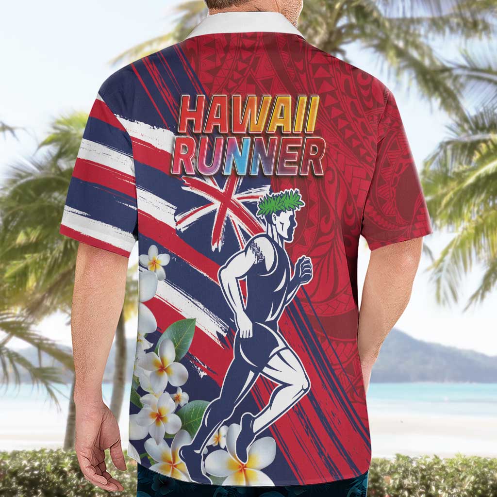 Hawaii Runner-Kakau Art with Lei and Plumeria Hawaiian Shirt LT03 - Polynesian Pride