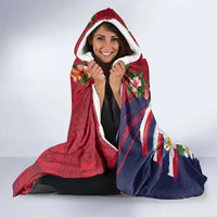 Hawaii Runner-Kakau Art with Lei and Plumeria Hooded Blanket LT03 - Polynesian Pride