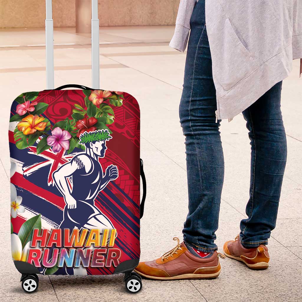 Hawaii Runner-Kakau Art with Lei and Plumeria Luggage Cover