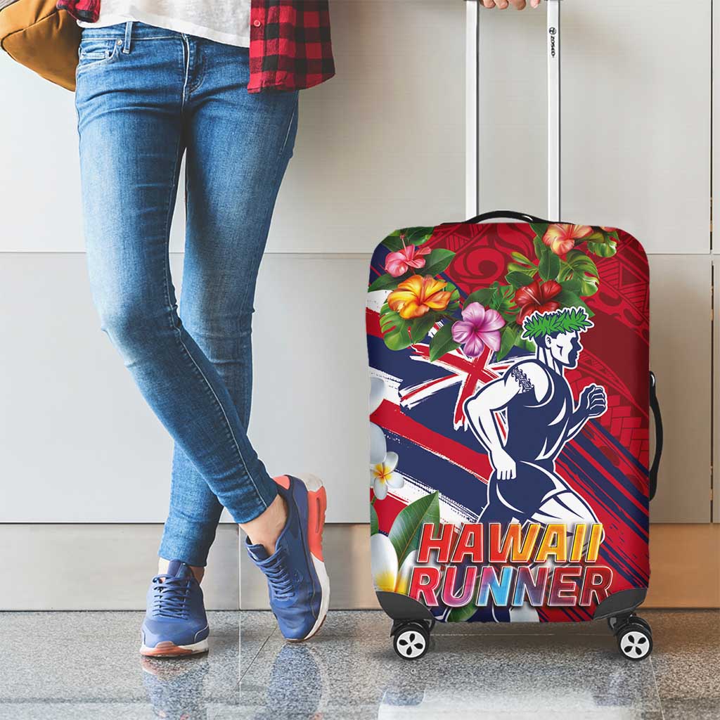 Hawaii Runner-Kakau Art with Lei and Plumeria Luggage Cover