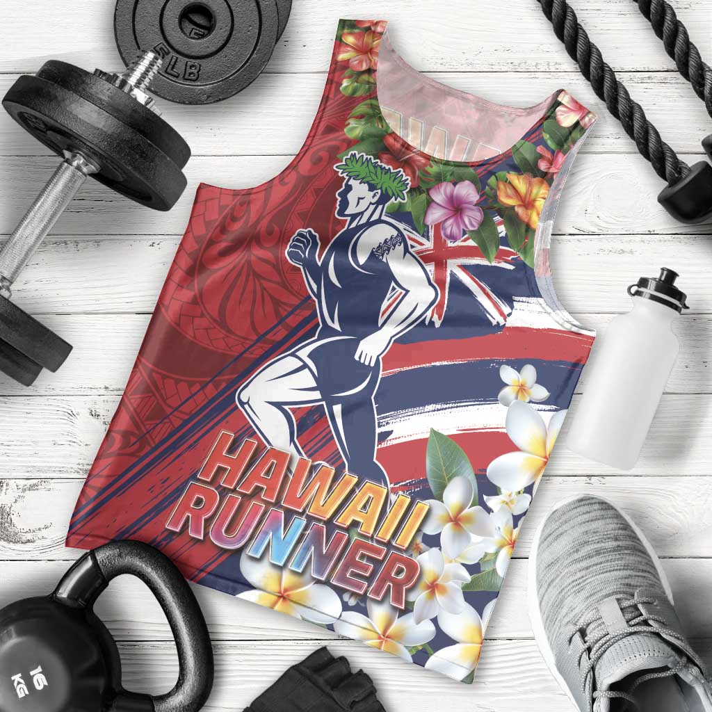 Hawaii Runner-Kakau Art with Lei and Plumeria Men Tank Top LT03 - Polynesian Pride