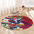 Hawaii Runner-Kakau Art with Lei and Plumeria Round Carpet