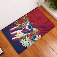 Hawaii Runner-Kakau Art with Lei and Plumeria Rubber Doormat LT03 - Polynesian Pride