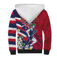 Hawaii Runner-Kakau Art with Lei and Plumeria Sherpa Hoodie LT03 - Polynesian Pride