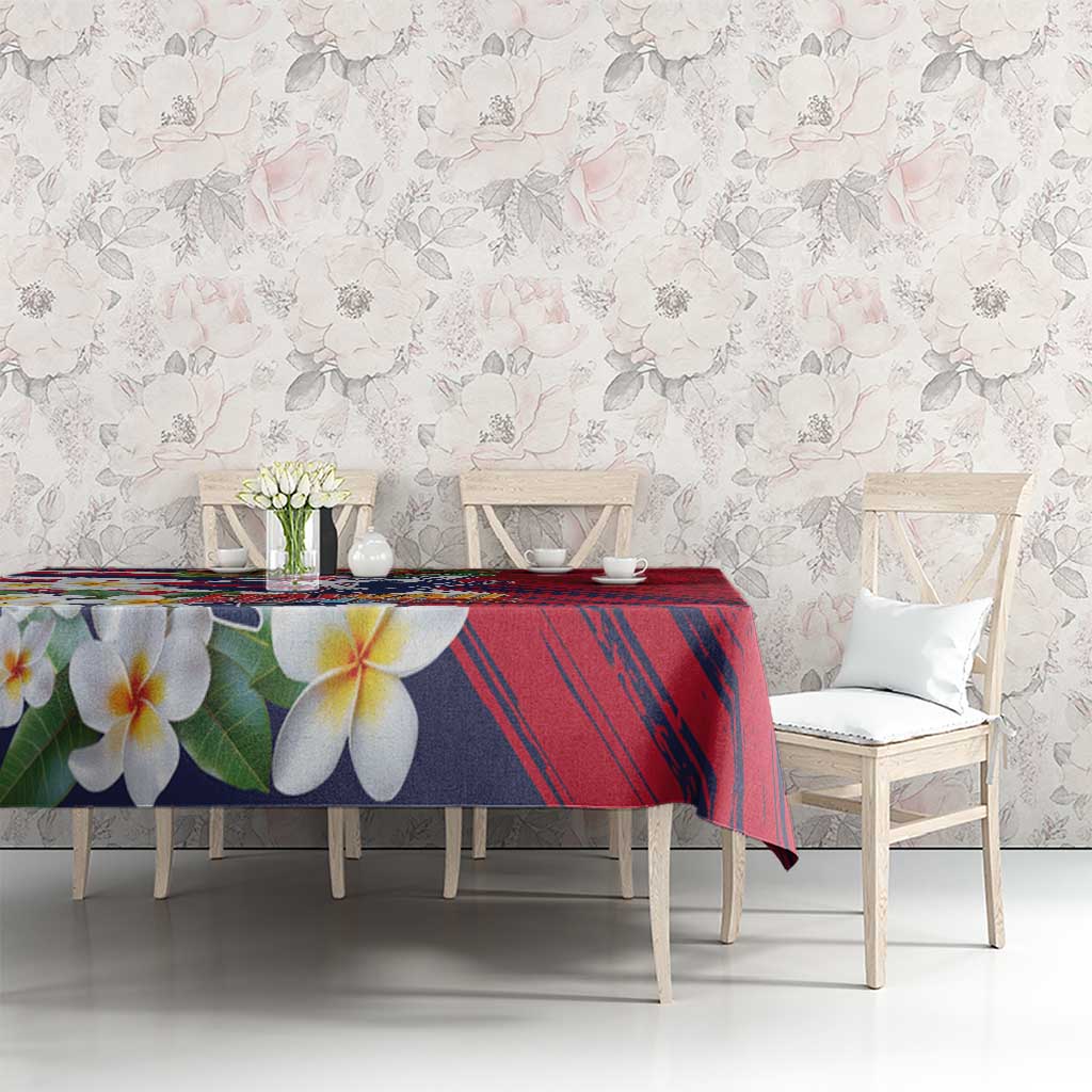 Hawaii Runner-Kakau Art with Lei and Plumeria Tablecloth LT03 - Polynesian Pride