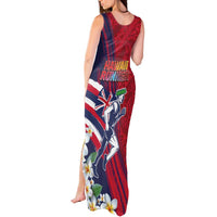Hawaii Runner-Kakau Art with Lei and Plumeria Tank Maxi Dress LT03 - Polynesian Pride