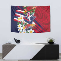 Hawaii Runner-Kakau Art with Lei and Plumeria Tapestry