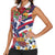 Hawaii Runner-Kakau Art with Lei and Plumeria Women Sleeveless Polo Shirt