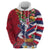 Hawaii Runner-Kakau Art with Lei and Plumeria Zip Hoodie