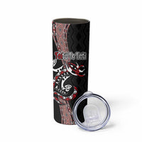 Aotearoa Toitu Te Tiriti Taniko Skinny Tumbler Maori Taniwha Haka - Honour the Treaty