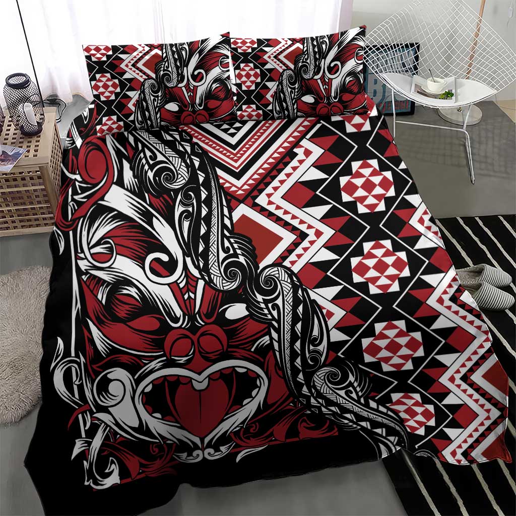 Aotearoa Maori Moko Art with Taniko Half Style Bedding Set