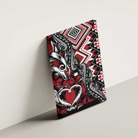 Aotearoa Maori Moko Art with Taniko Half Style Canvas Wall Art LT03 - Polynesian Pride