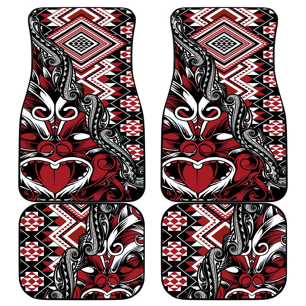 Aotearoa Maori Moko Art with Taniko Half Style Car Mats LT03 - Polynesian Pride