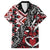 Aotearoa Maori Moko Art with Taniko Half Style Family Matching Short Sleeve Bodycon Dress and Hawaiian Shirt