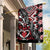 Aotearoa Maori Moko Art with Taniko Half Style Garden Flag