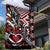 Aotearoa Maori Moko Art with Taniko Half Style Garden Flag