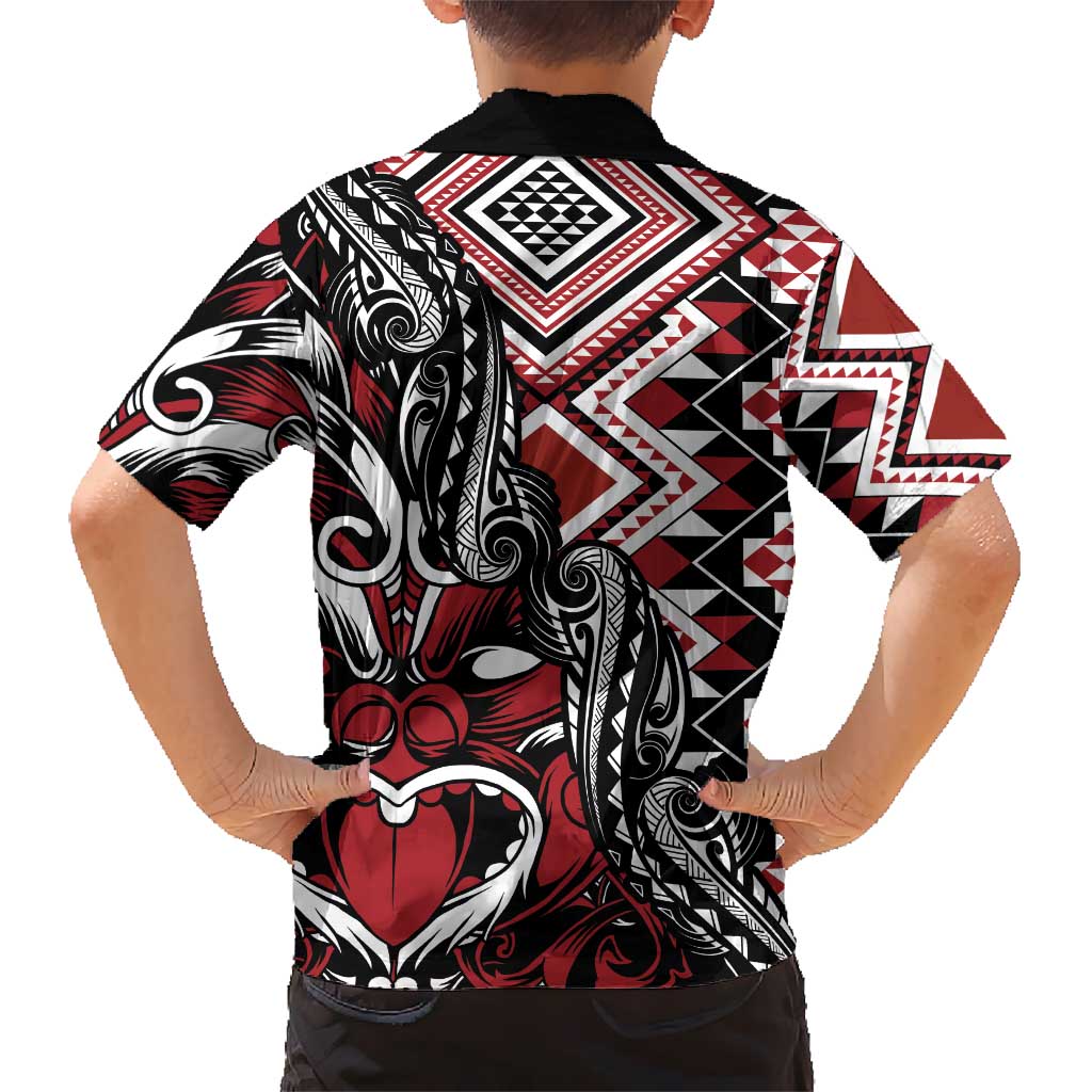 Aotearoa Maori Moko Art with Taniko Half Style Hawaiian Shirt LT03 - Polynesian Pride