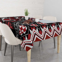 Aotearoa Maori Moko Art with Taniko Half Style Tablecloth LT03 - Polynesian Pride