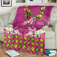 Hawaiian Lei Turtle and Plumeria Blanket Polynerian Art Tattoo-Plum Pink Color LT03 - Polynesian Pride