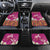 Hawaiian Lei Turtle and Plumeria Car Mats Polynerian Art Tattoo-Plum Pink Color