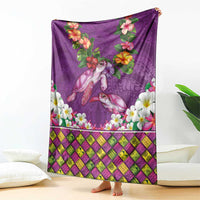 Hawaiian Lei Turtle and Plumeria Blanket Polynerian Art Tattoo-Mauve Color LT03 - Polynesian Pride