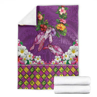 Hawaiian Lei Turtle and Plumeria Blanket Polynerian Art Tattoo-Mauve Color LT03 - Polynesian Pride