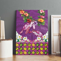 Hawaiian Lei Turtle and Plumeria Canvas Wall Art Polynerian Art Tattoo-Mauve Color LT03 - Polynesian Pride