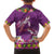 Hawaiian Lei Turtle and Plumeria Family Matching Off Shoulder Maxi Dress and Hawaiian Shirt Polynerian Art Tattoo-Mauve Color