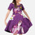 Hawaiian Lei Turtle and Plumeria Family Matching Off Shoulder Maxi Dress and Hawaiian Shirt Polynerian Art Tattoo-Mauve Color
