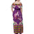 Hawaiian Lei Turtle and Plumeria Family Matching Off Shoulder Maxi Dress and Hawaiian Shirt Polynerian Art Tattoo-Mauve Color