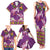 Hawaiian Lei Turtle and Plumeria Family Matching Tank Maxi Dress and Hawaiian Shirt Polynerian Art Tattoo-Mauve Color