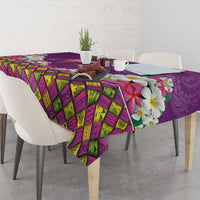 Hawaiian Lei Turtle and Plumeria Tablecloth Polynerian Art Tattoo-Mauve Color LT03 - Polynesian Pride