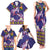 Hawaiian Lei Turtle and Plumeria Family Matching Tank Maxi Dress and Hawaiian Shirt Polynerian Art Tattoo-Navy Color