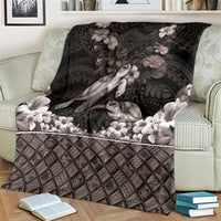 Hawaiian Lei Turtle and Plumeria Blanket Polynerian Art Tattoo-Grayscale Mode LT03 - Polynesian Pride