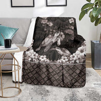 Hawaiian Lei Turtle and Plumeria Blanket Polynerian Art Tattoo-Grayscale Mode LT03 - Polynesian Pride