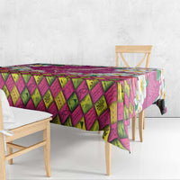 Hawaiian Plumeria and Humpback Whales Tablecloth Polynerian Art Tattoo-Plum Pink Color LT03 - Polynesian Pride