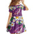 Hawaiian Plumeria and Humpback Whales Family Matching Off Shoulder Maxi Dress and Hawaiian Shirt Polynerian Art Tattoo-Mauve Color