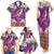 Hawaiian Plumeria and Humpback Whales Family Matching Tank Maxi Dress and Hawaiian Shirt Polynerian Art Tattoo-Mauve Color