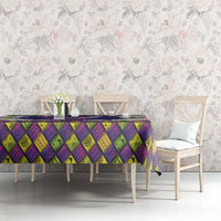 Hawaiian Plumeria and Humpback Whales Tablecloth Polynerian Art Tattoo-Navy Color LT03 - Polynesian Pride